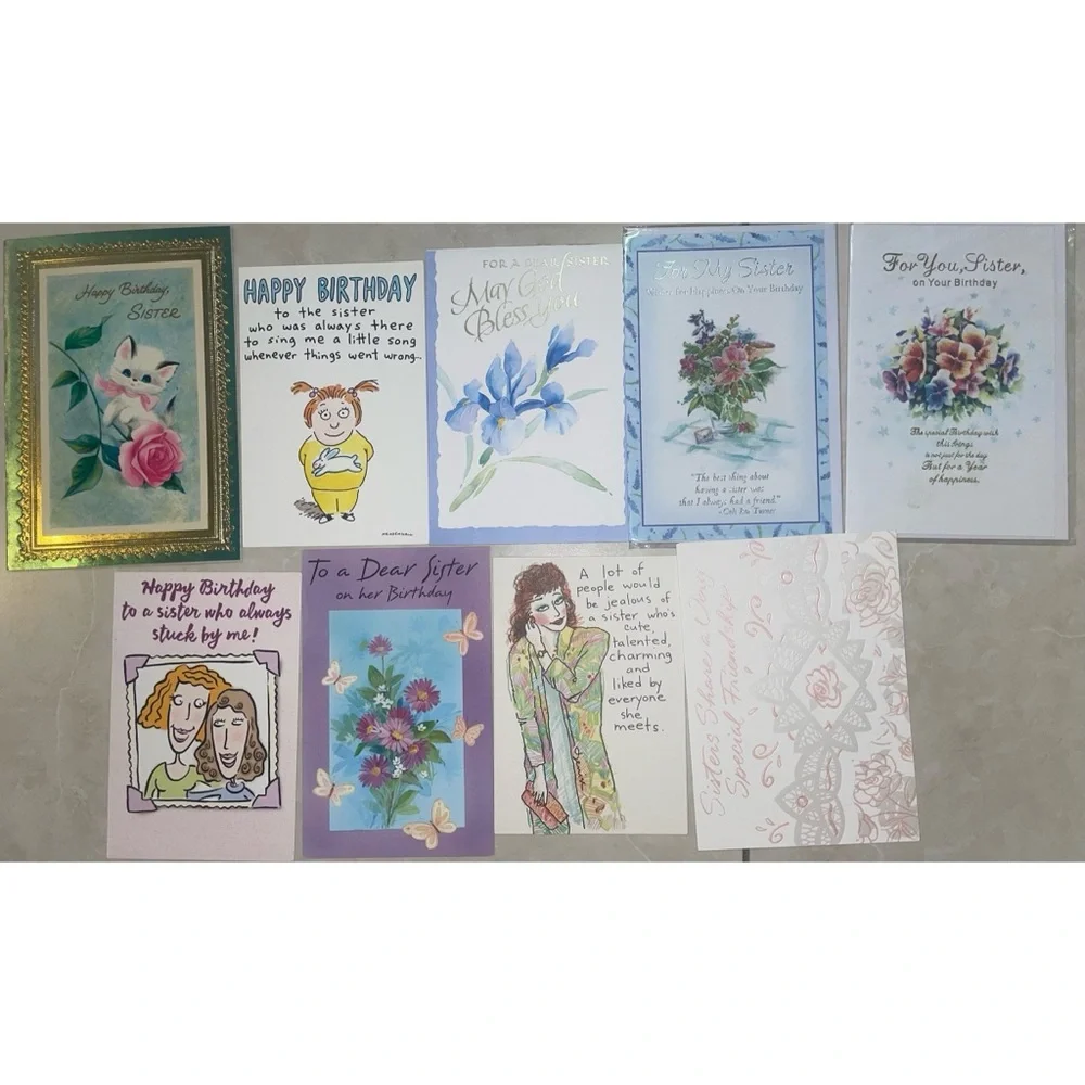 9 Happy Birthday Sister Greeting Cards